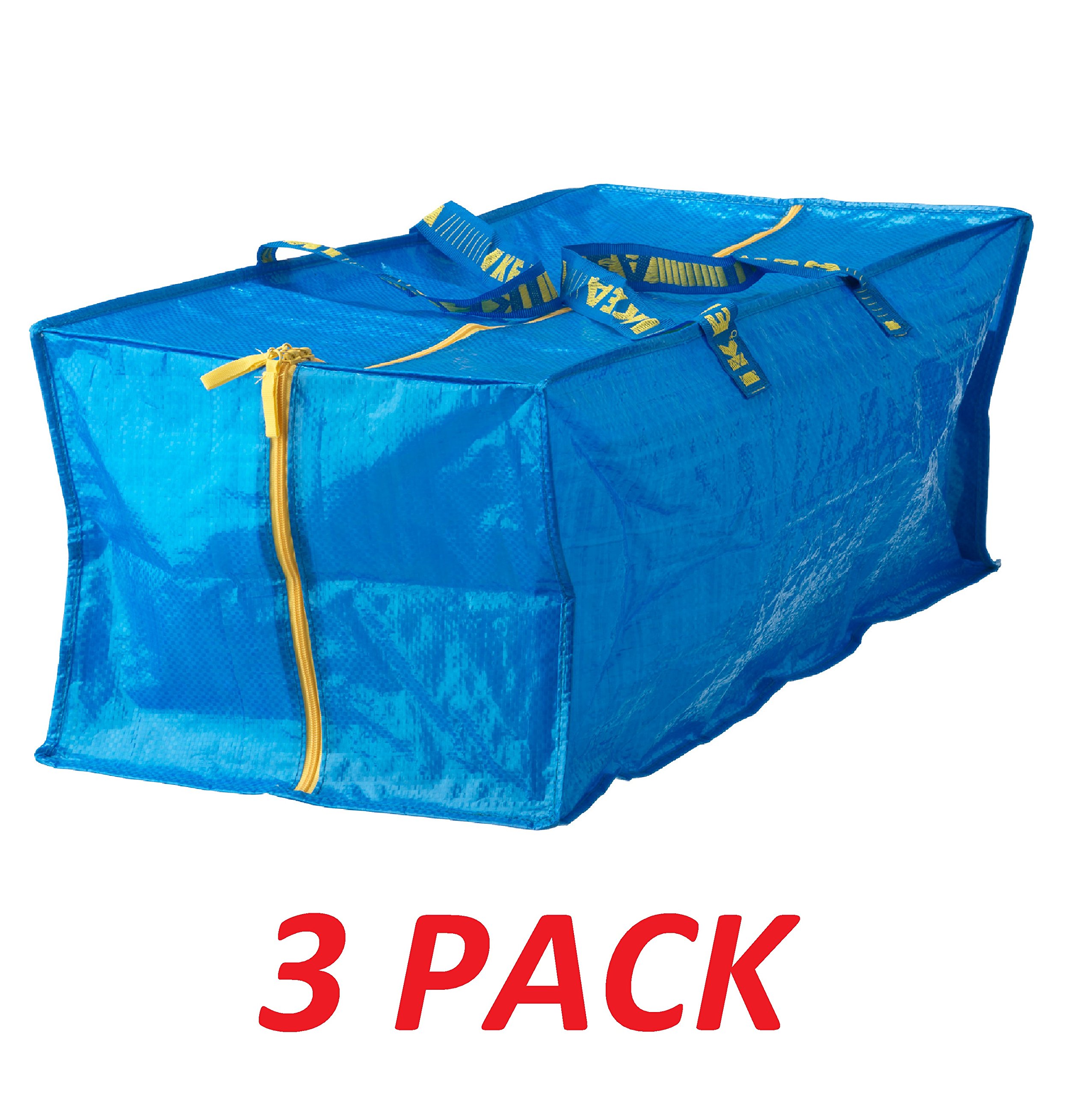 Ikea Frakta Storage Bag,Extra Large Blue SET OF 3 791916516555 eBay