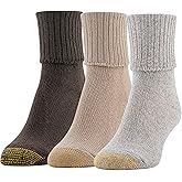 GOLDTOE womens Bermuda Turn Cuff Socks, 3-pairs