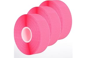 NOETSAUESRFS Thimbles for Hand Sewing & Quilting - 3 Pack Soft & Breathable Cotton Gauze Thimble Tape - Finger Protector for Hand Embroidery, Needlework, Needlepoint - Gift for Wives & Moms (Red)