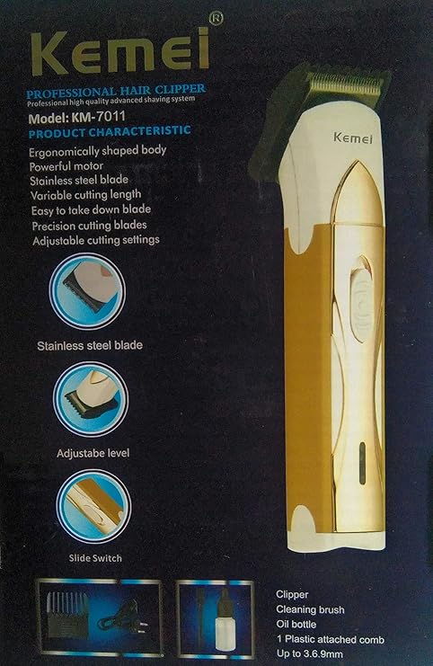 Kemei KM-028 Rechargeable Trimmer and Shaver for Men (Multicolor)