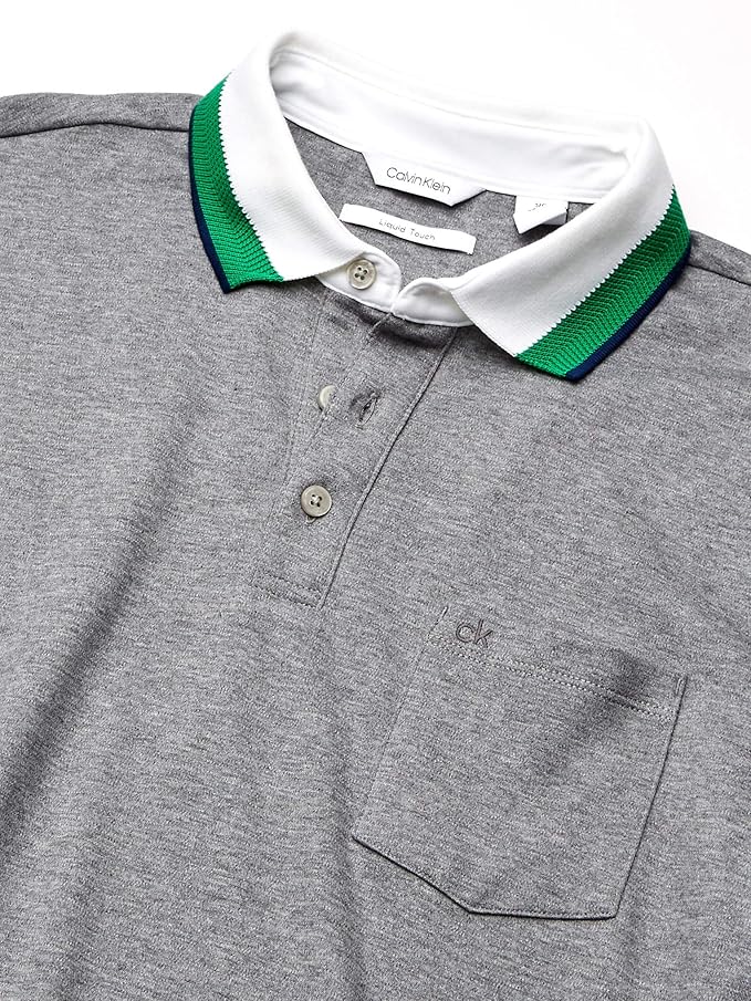 Calvin Klein 卡尔文克莱因 CK 纯棉 男式短袖提花Polo衫 2.4折.93 海淘转运到手约￥187