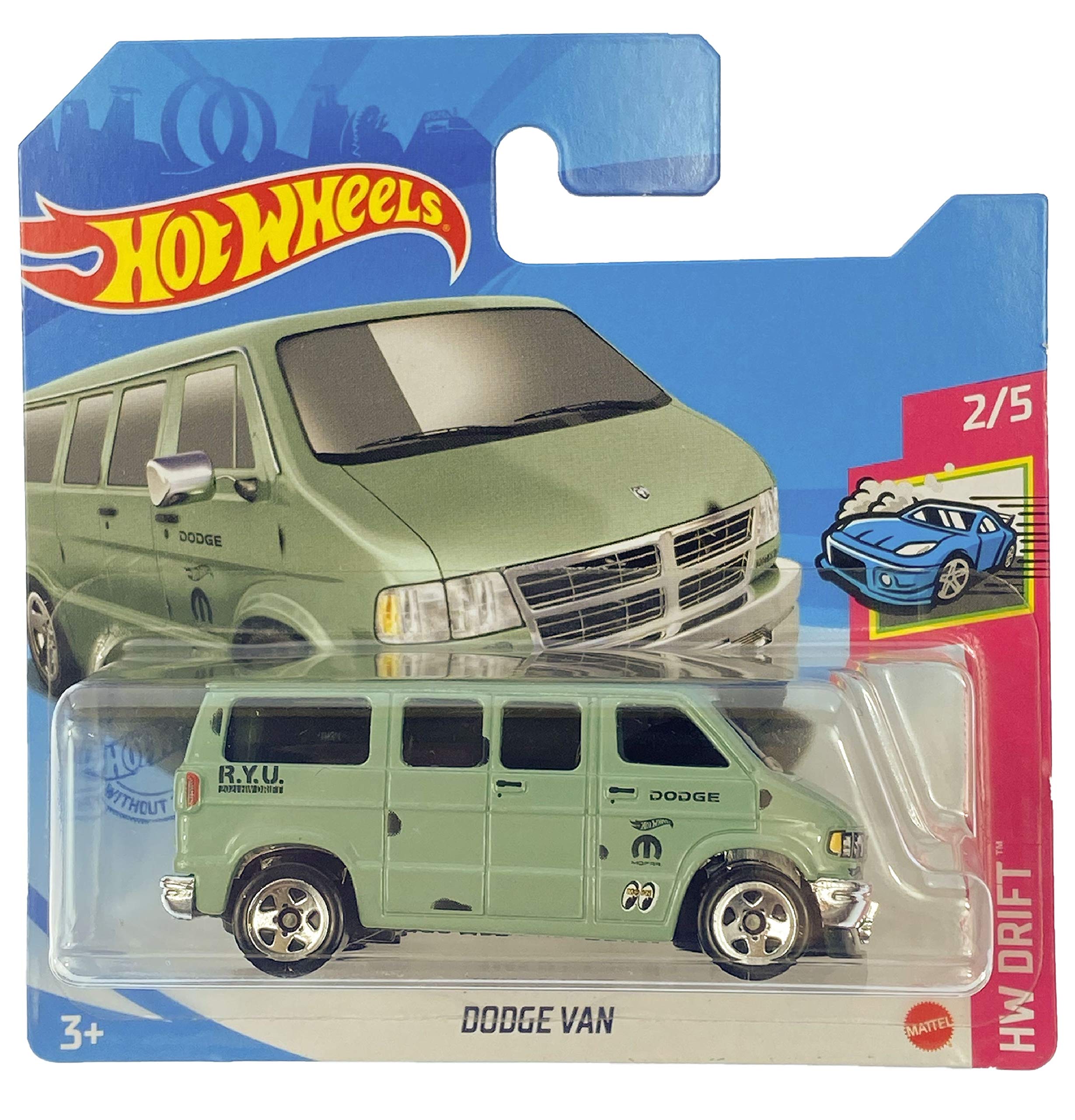 Hot Wheels Dodge Van (Grey/Green) 2/5 HW Drift 2021 - 50/250 (Short Card) GRX21