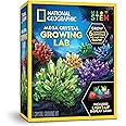 National Geographic Mega Crystal Growing Kit for Kids- Grow 6 Crystals with Light-Up Stand, Science Gifts for Kids 8-12, Crys