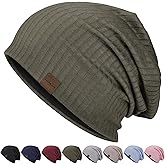 Slouchy Beanie for Men Women Soft Lightweight Running Beanie Hat Chemo Cap Skull Cap