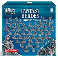 Classic Heroes - Mercenary Guild - 51 Paintable Characters for DND Miniatures Bulk I 28mm Dungeons Dragons D&D Miniatures I D