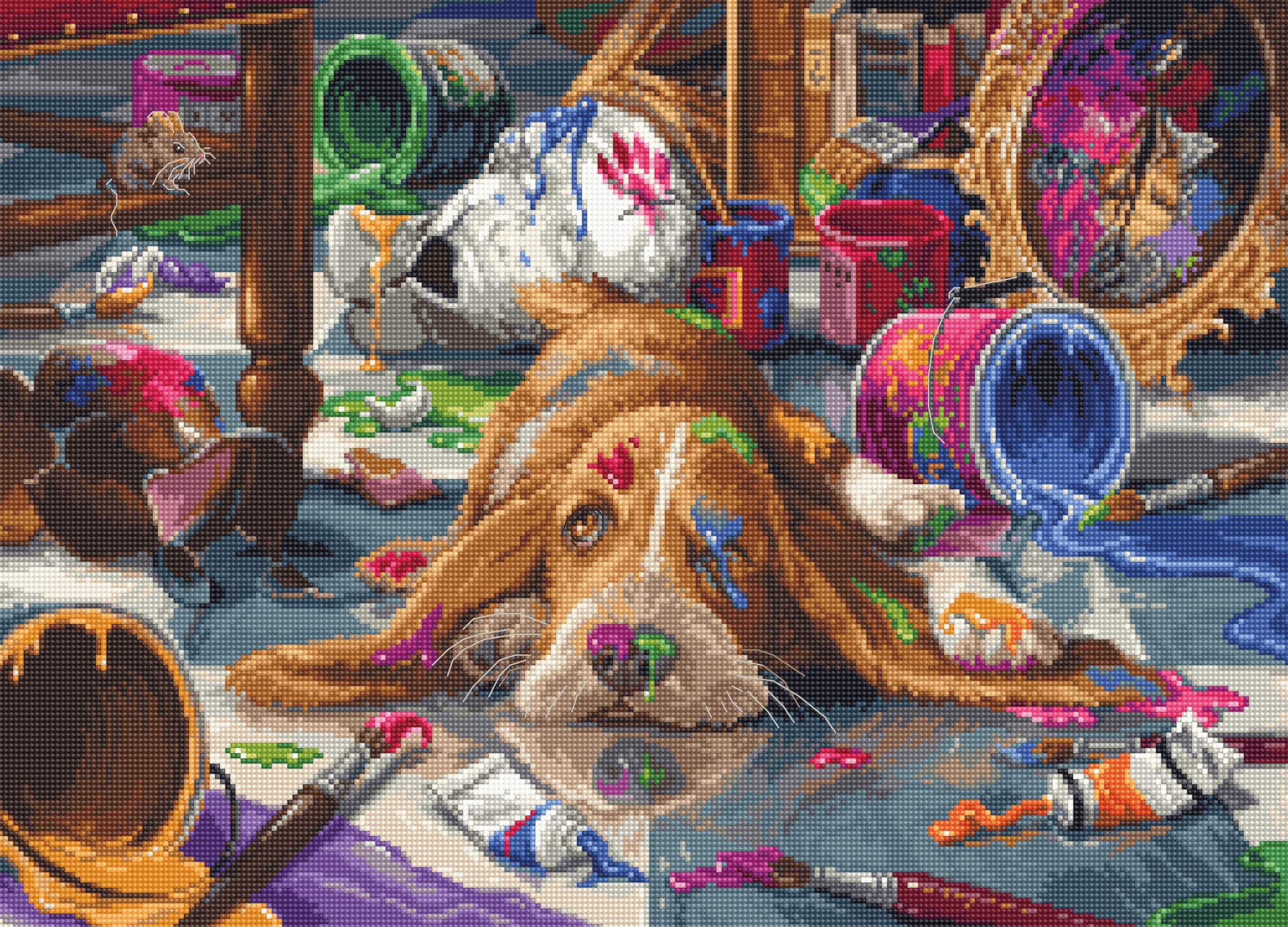 Luca-S Cross Stitch Kit Picasso's Colors, Counted Cross Stitch Kit for Adults, Embroidery Kit, B2421