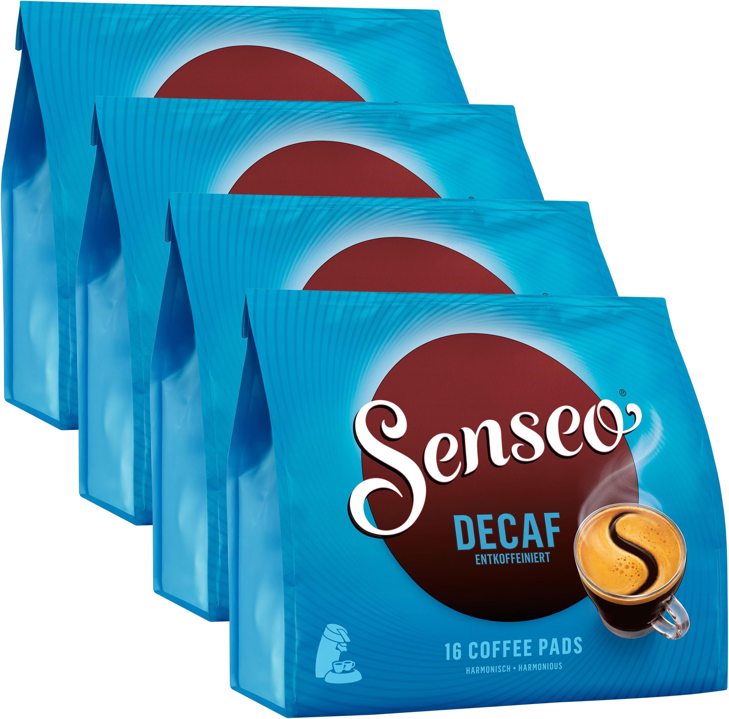 SenseoDecaffeinated, Pack of 4, 4 x 16 Coffee Pods