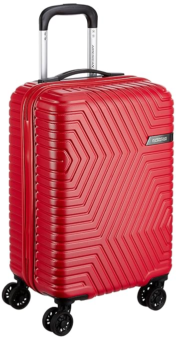 American Tourister Ellen ABS 54.5 cms Red Hardsided Cabin Luggage (AMT Ellen SP55 cm TSA RED)