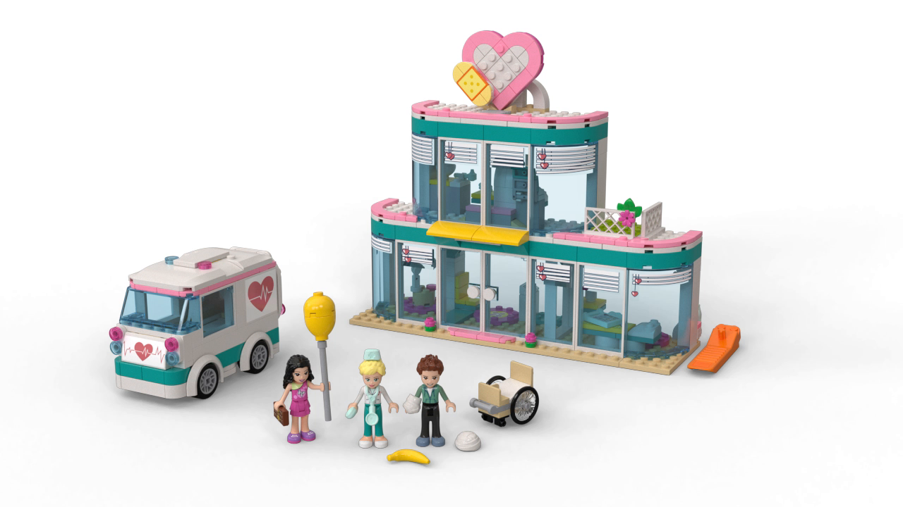 LEGO 41394 Friends Krankenhaus von Heartlake City, Spielzeug ab 6 Jahren mit Mini Puppe Emma und Krankenwagen – Bild 8