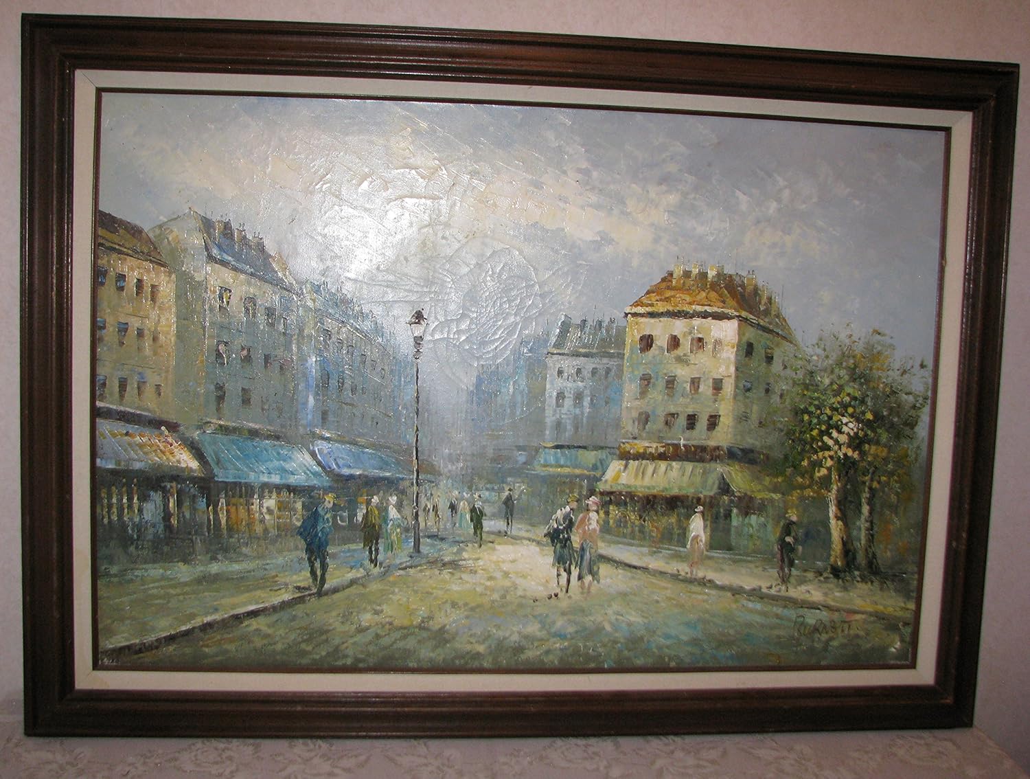 Caroline Oil on Canvas Framed Paris Beauty Street