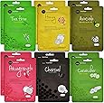 Celavi Essence Facial Face Mask Paper Sheet Korea Skin Care Moisturizing 12 Pack (Mix - 2 of Each)