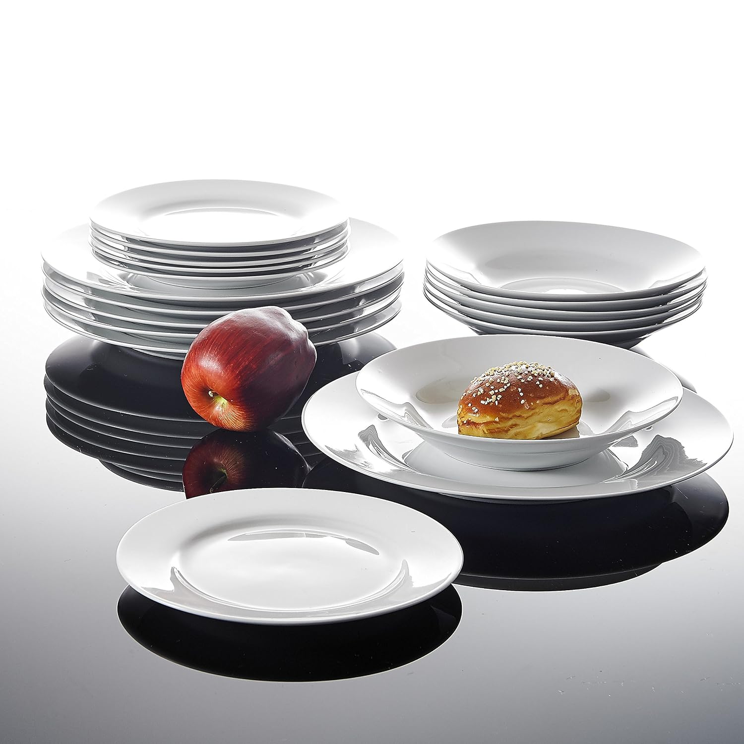 Piatti Instrument Set Servizi da tavola 6 Piatti Fondi e 6 Piatti Piani. Serie Sofia Composto ...
