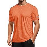 MAGCOMSEN Men's Workout Shirts Short Sleeve Tees Quick Dry Moisture Wicking Athletic Gym Running Crewneck T-Shirt