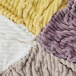 Bedsure GentleSoft Light Purple Fleece Blanket for