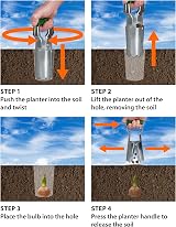 St Helens Home Garden Bulb Planter Tool Depth Gauge Spring Release Handle view 4