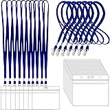 100Pcs Clear Plastic Horizontal Name Tags Badge ID