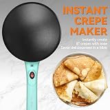 Baker’s Friend Instant Crepe Maker 8 Inch Non-Stick 230V UK Plug Aqua view 2