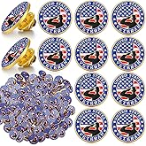 Sasylvia 100 Pcs Veteran Label Pins, Military USA Patriotic American Flag Pins, Veterans Day Gifts for Men and Women