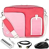 VanGoddy Light Pink Laptop Bag w/HDMI Cable, USB