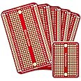 ElectroCookie Prototype PCB Solderable Breadboard for Electronics Projects Compatible for DIY Arduino Soldering Projects, Gold-Plated (5 Pack + 1 Mini Board, Red)