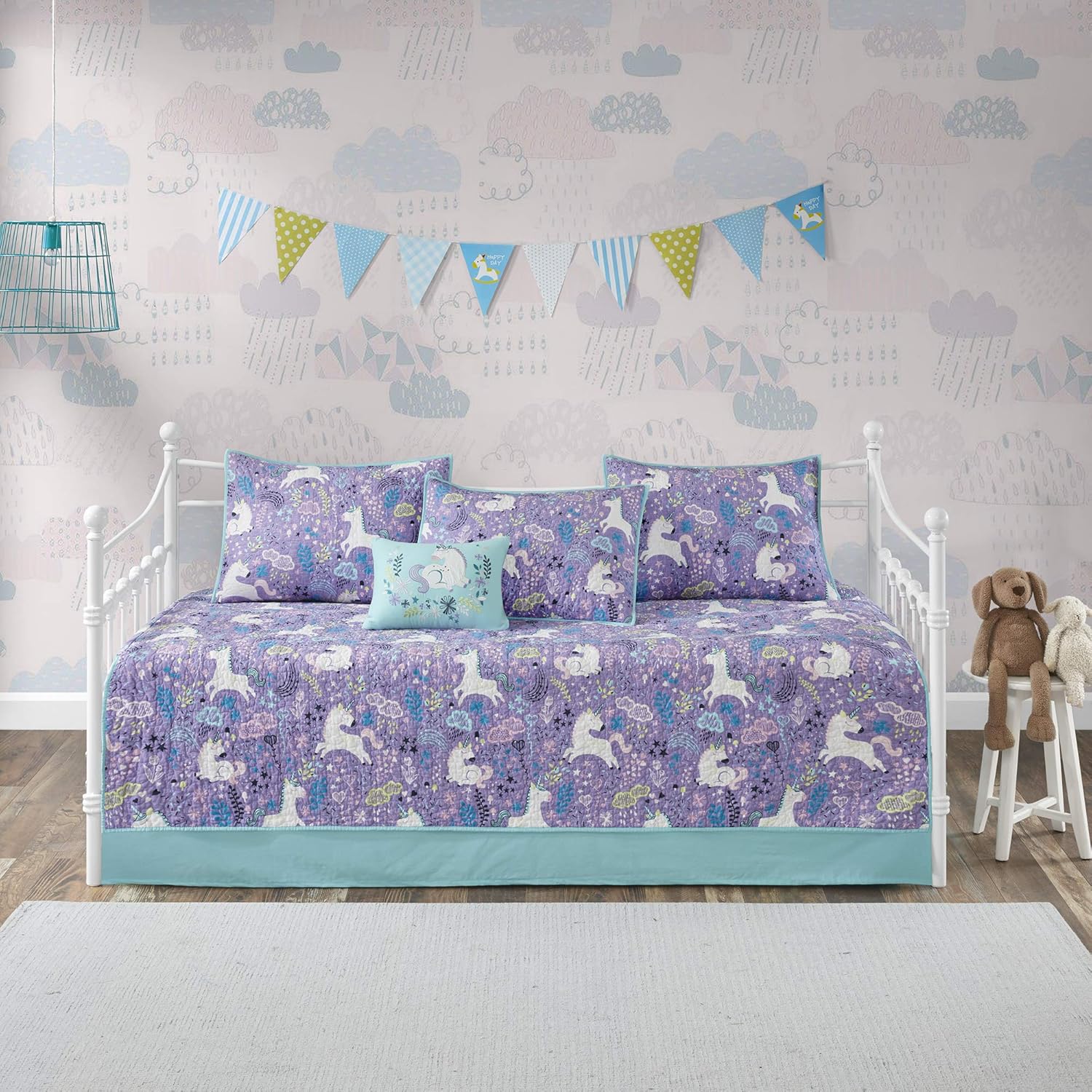 Urban Habitat Kids Lola 6 Piece Cotton Reversible Daybed Set Purple