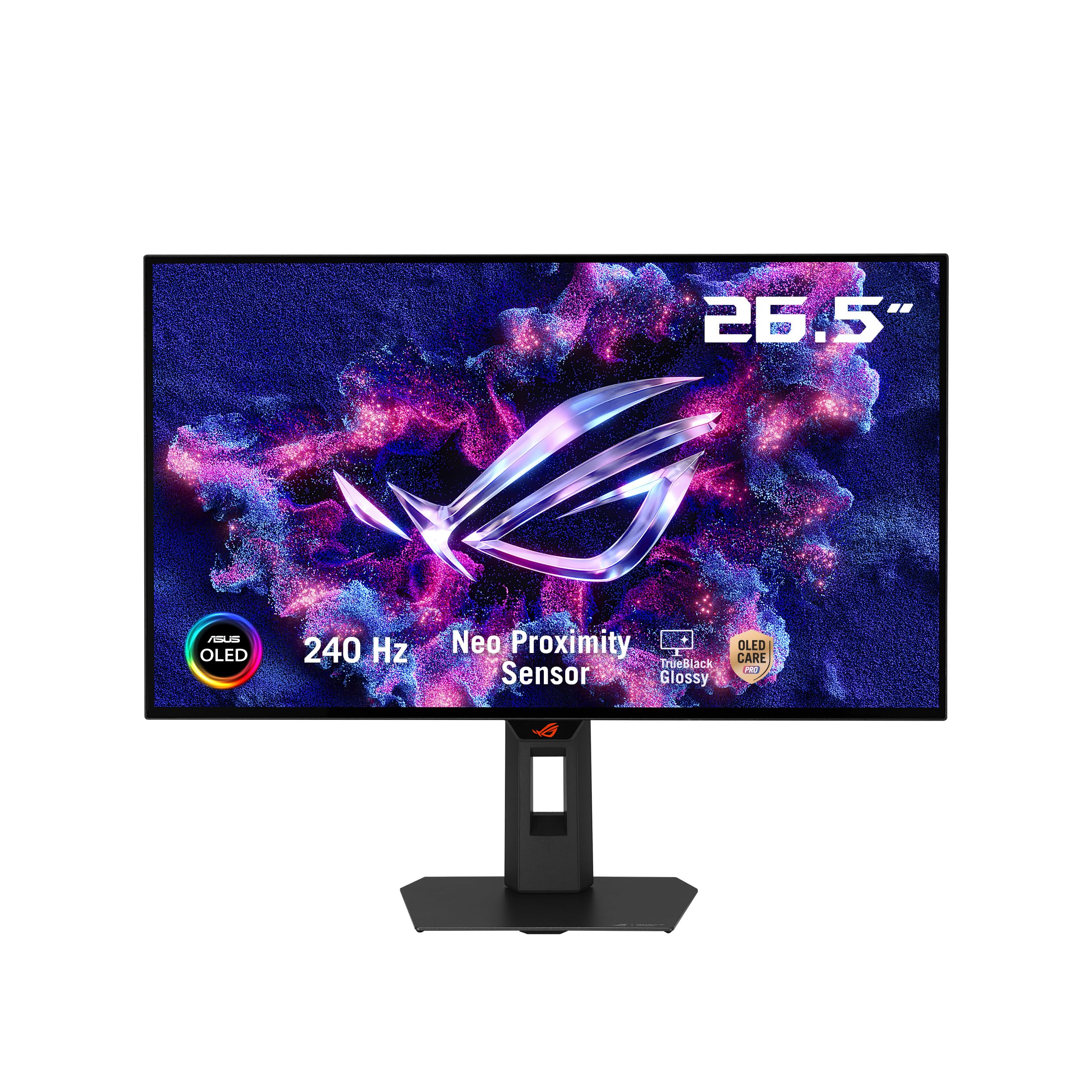 ASUS ROG Strix 27” OLED Gaming Monitor (XG27AQDMGR) - 27-inch (26.5-inch viewable) 1440p TrueBlack Glossy, 240 Hz, Neo Proximity Sensor, OLED Care Pro, ELMB, DisplayWidget Center