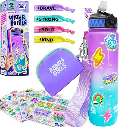 Purple Ladybug Rebel Girls Decorate Your Own Water Bottle Kit