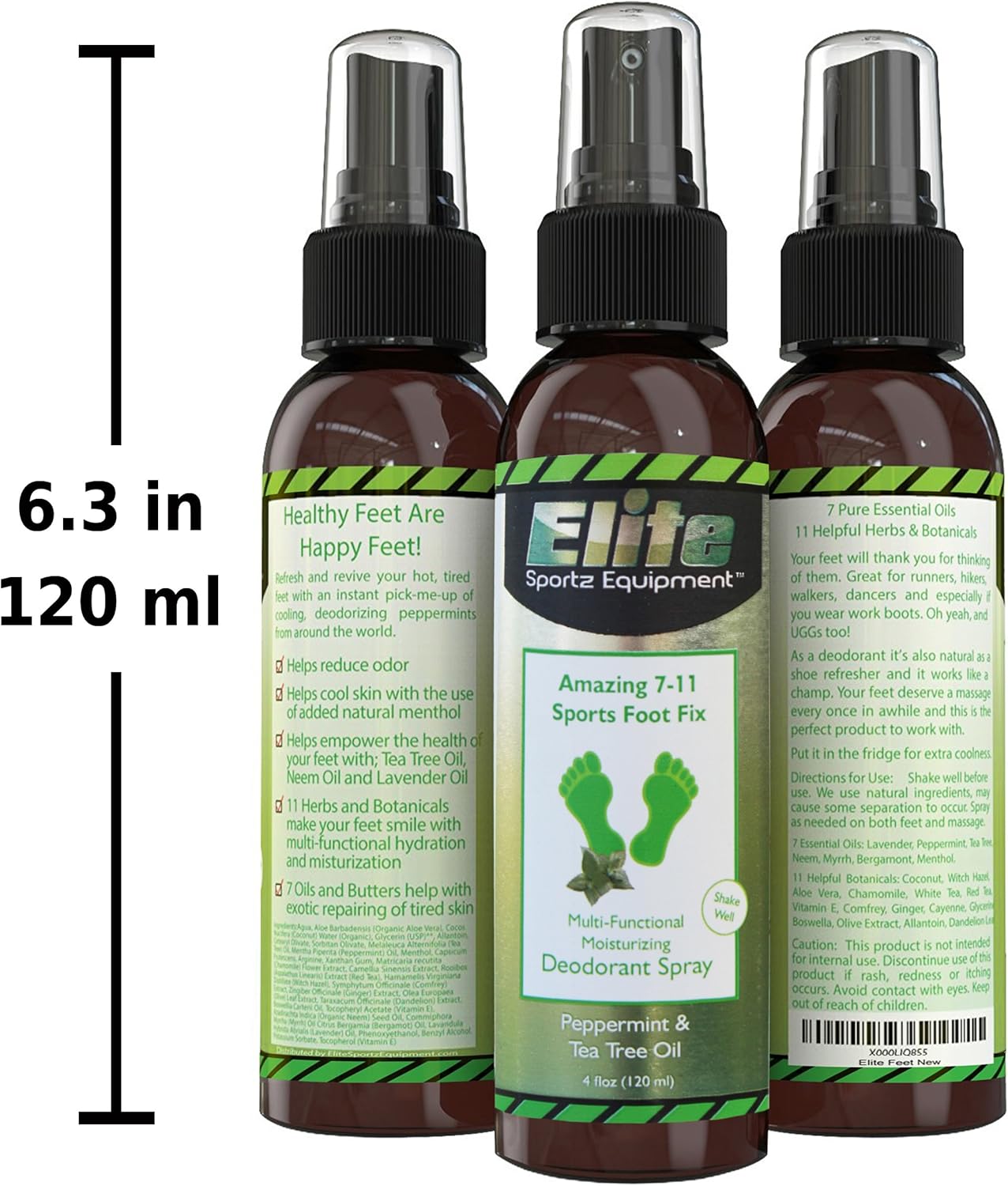 Elite Sportz Shoe Deodorizer and Foot Spray - No More Embarrassing Smelly Shoes or Stinky Feet with our Very Popular Peppermint Foot Spray and Shoe Freshener - 4 OZ: Health & Personal Care