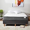 Amazon Basics Memory Foam Mattress, Full Size Mattress, Hybrid, 12 Inch, Medium Feel, Motion Isolation Springs, White/Gray