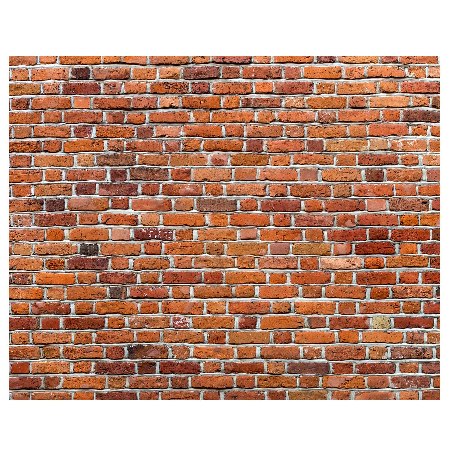 Photo 1 of VitalCozy 10x8ft Red Brick Wall Backdrop for Photoshoot Polyester Fabric Brick Backdrop Background Wallpaper for Fireplace Home Decoration Newborn Birthday Wedding Party