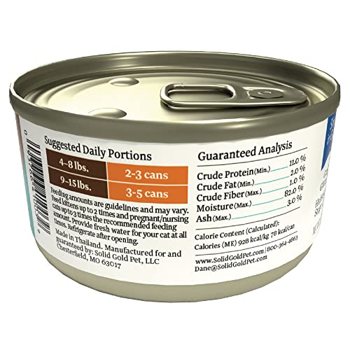 Solid Gold Wet Cat Food Shreds in Gravy Canned Cat Food Made w/Real