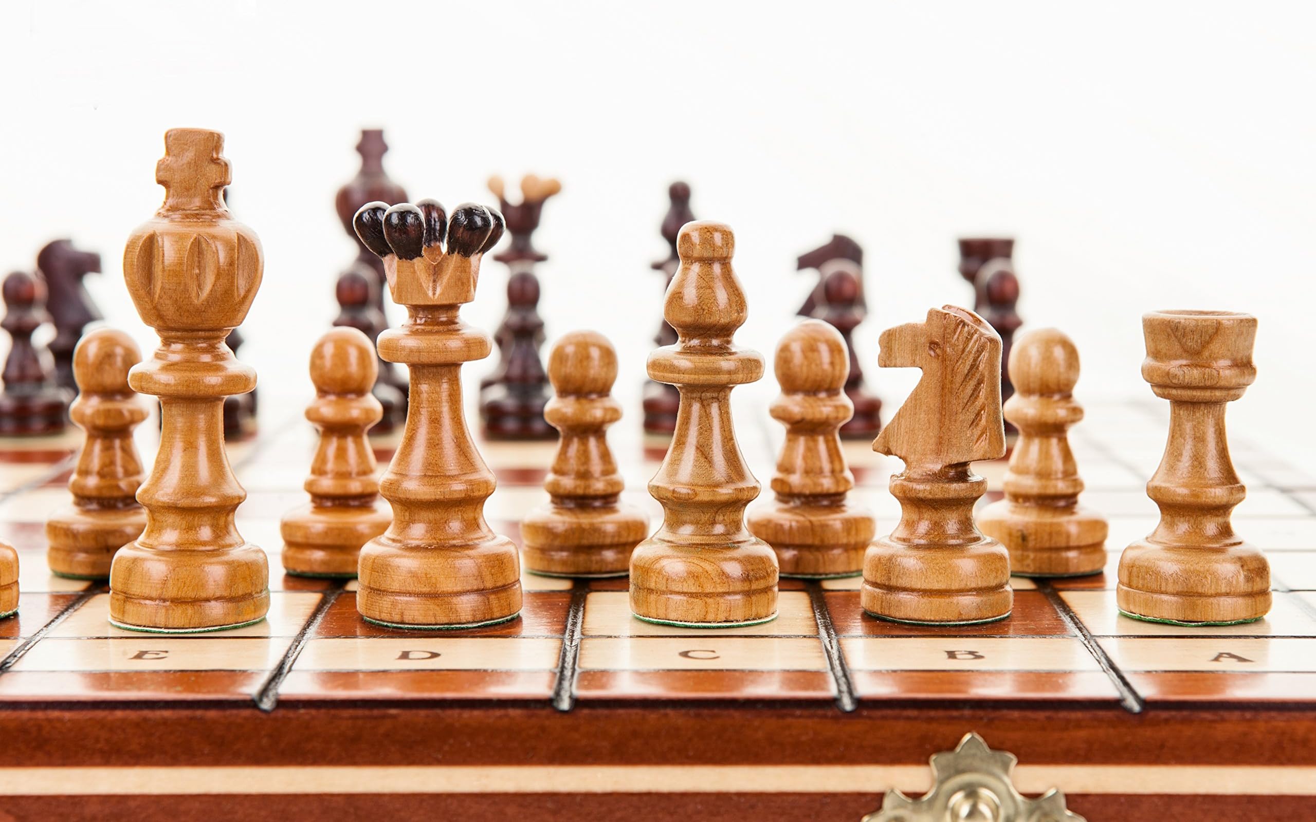 UNIQUE, Large - 37cm / 14.6in Handcrafted Wooden Chess Set Sweet Cherry Tree