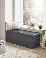 SONGMICS MAZIE Collection Storage Ottoman Bench 110 cm Slate Grey LSF070G20 view 8
