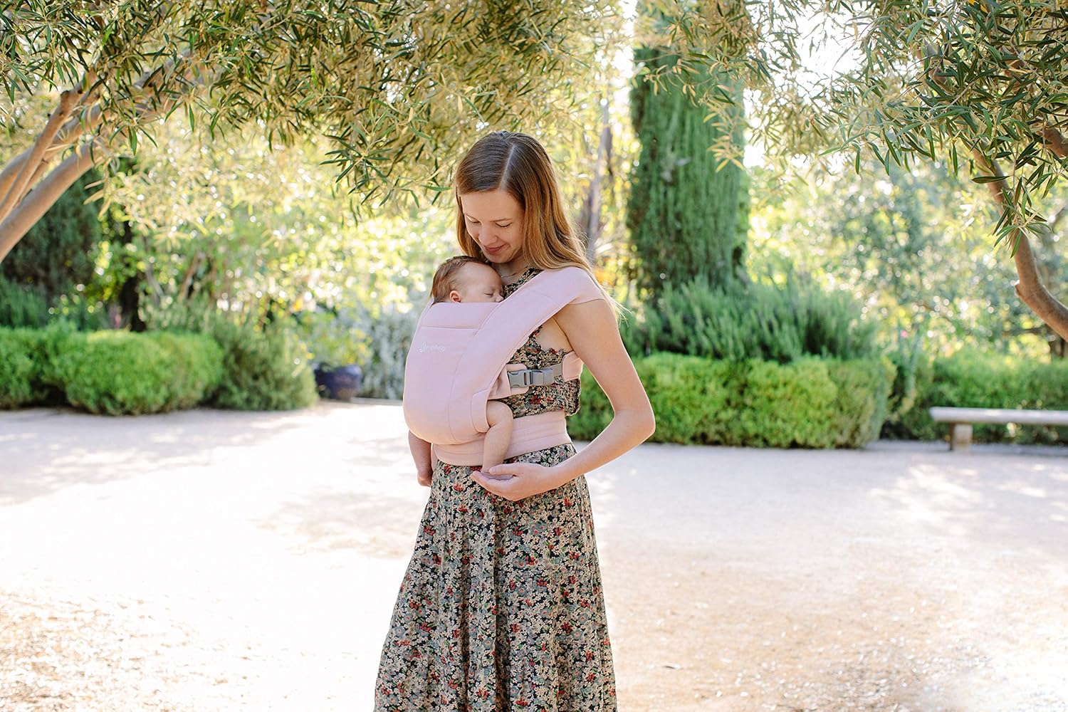 Ergobaby Embrace Baby Carrier for Newborns from Birth Extra Soft & Ergonomic with Head Support, Blush Pink - Image 5