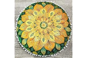 Turnextte 32 in Meditation Floor Cushion, Round Large Floor Pillow for Adult, Yoga Pillows for Sitting On Floor, Boho, Memory Foam Filling