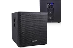 Pyle 3000 Watts Box Subwoofer Speaker - Active Powered 18” inch Woofer, Loud Bass, with DSP Digital Signal Processor for Home Theater System, Pro DJ Sound, Pole Mount Socket and Carrying Handles