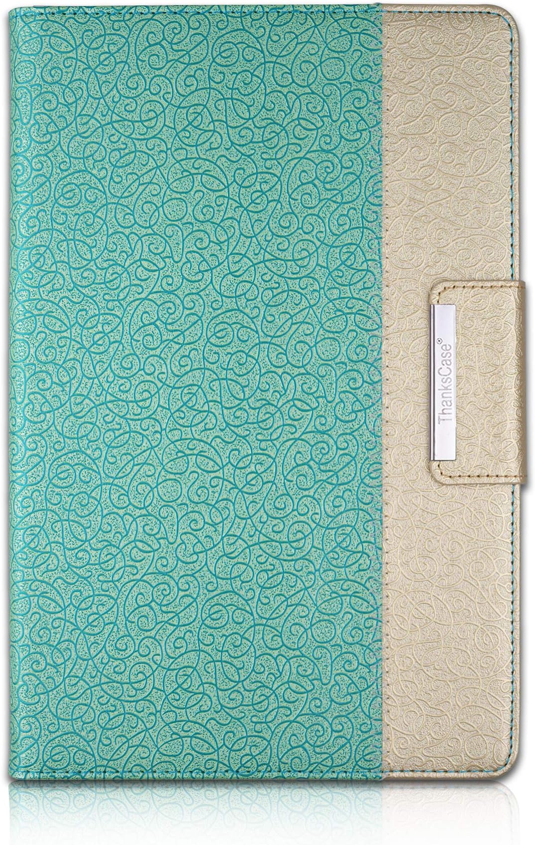 Thankscase Case for Galaxy Tab S6 10.5", Rotating Stand Case Cover (NOT Fit S6 Lite) Build-in Wallet Pocket, Hand Strap, Smart Cover for Galaxy Tab S6 10.5 SM-T860/T865/T867 2019 (Gold Jade)