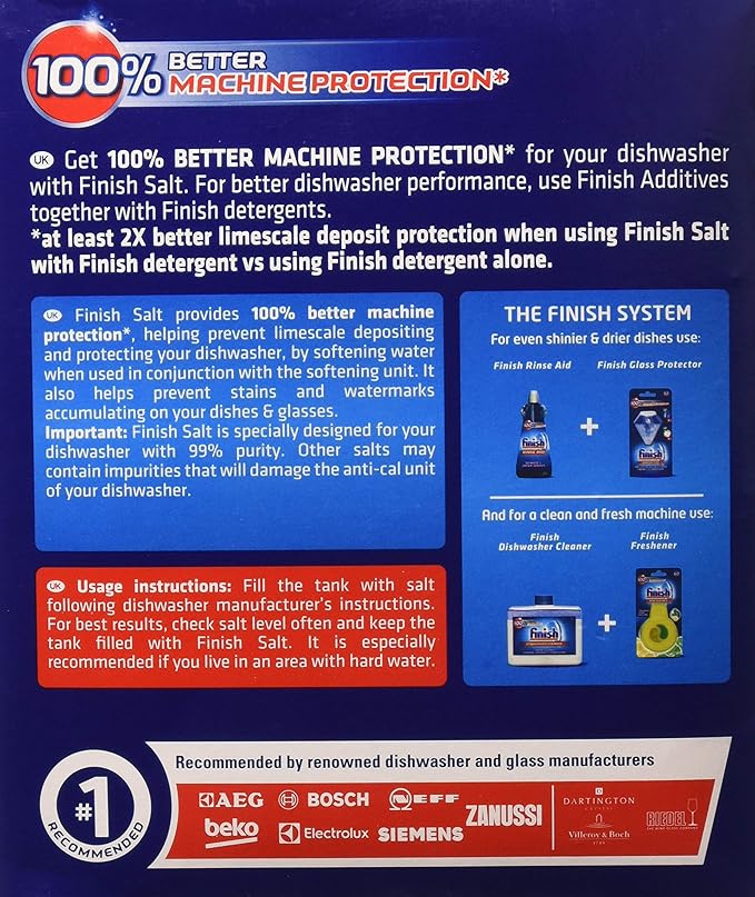 finish dishwasher water softener salt