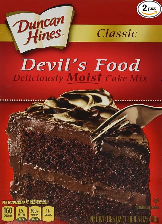 Duncan hines deliciously moist cake Mix, devil's Food (644209410408)