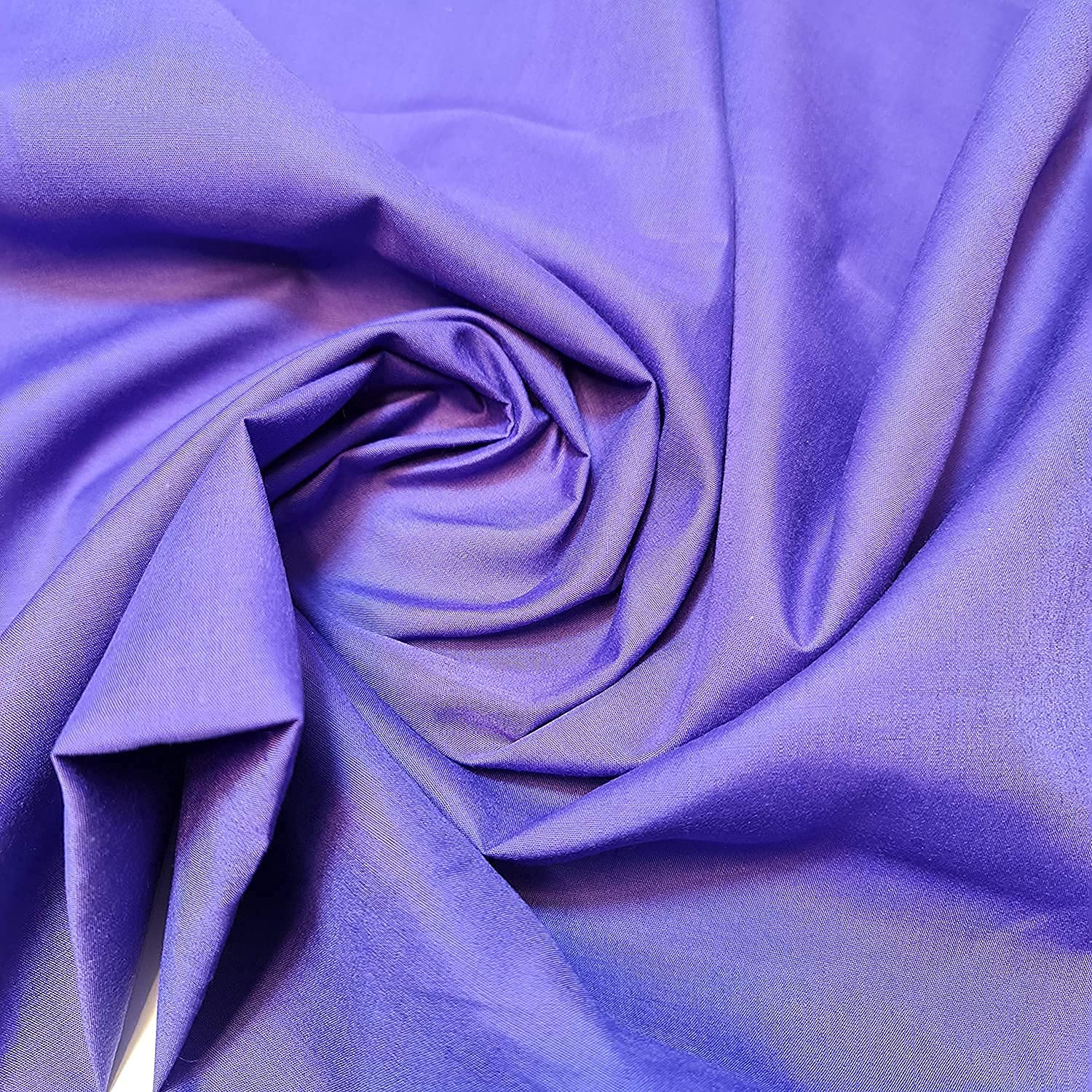 Plain/Solid Dyed Polycotton Dress Craft Fabric Material 45" - 112 cm Wide Sold As 1 Meter Pre - Cut Lengths (Available in 42 Colours)… (Purple, 5 Meter)