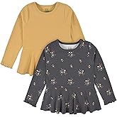 Gerber Baby-Girls Toddler 2-Pack Peplum Waist Tops