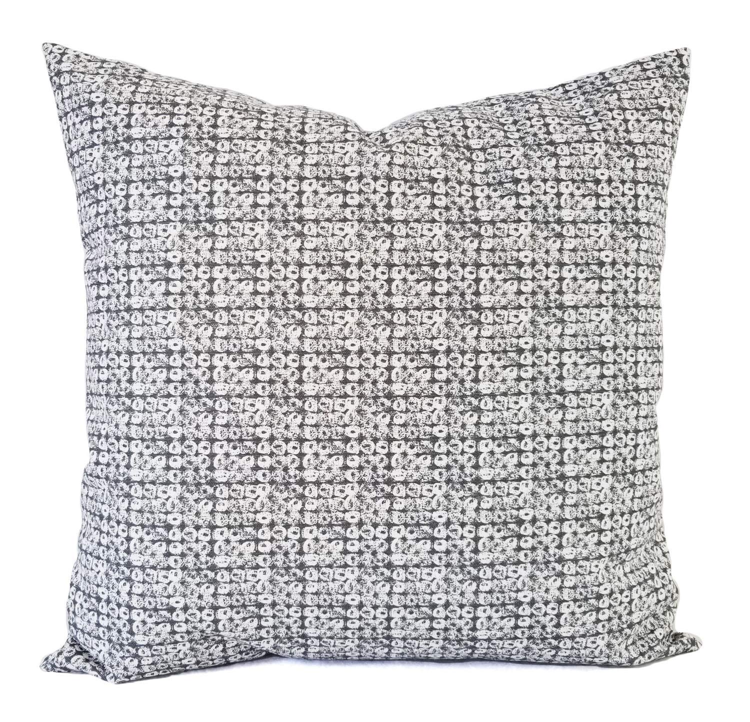Amazon Com Charcoal Pillow Covers Dark Grey And White Geometric