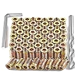 PGMJ 80 Pcs 1/4 "- 20 Threaded Inserts for Wood