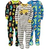 Simple Joys by Carter's Boys' 3-Pack Snug Fit Footed Cotton Pajamas