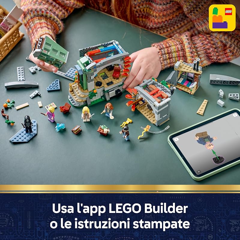 Harry Potter La Casa di Luna Lovegood Giocattolo - Modellino in Miniatura con Mattoncino Luminoso e 5 Minifigure - Decorazione Camera da Letto - Regalo per Bambine e Bambini da 10 Anni - 76467 — foto 7 di 8