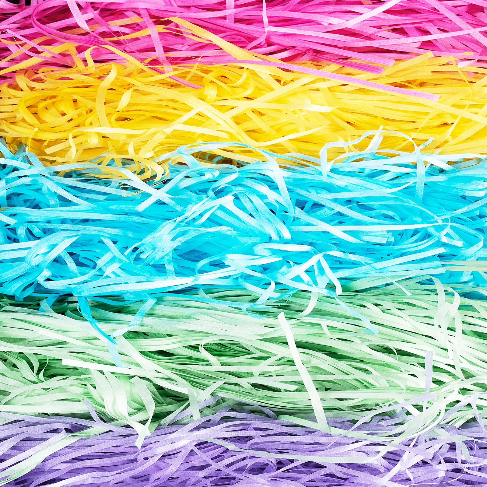 500G Coloured Shredded Tissue Paper for Gift Boxes, Soft Shredded Paper for Packaging, Ideal Hamper Filling and Shredded Filler (Hot Pink/Yellow/Blue/Green/Purple)