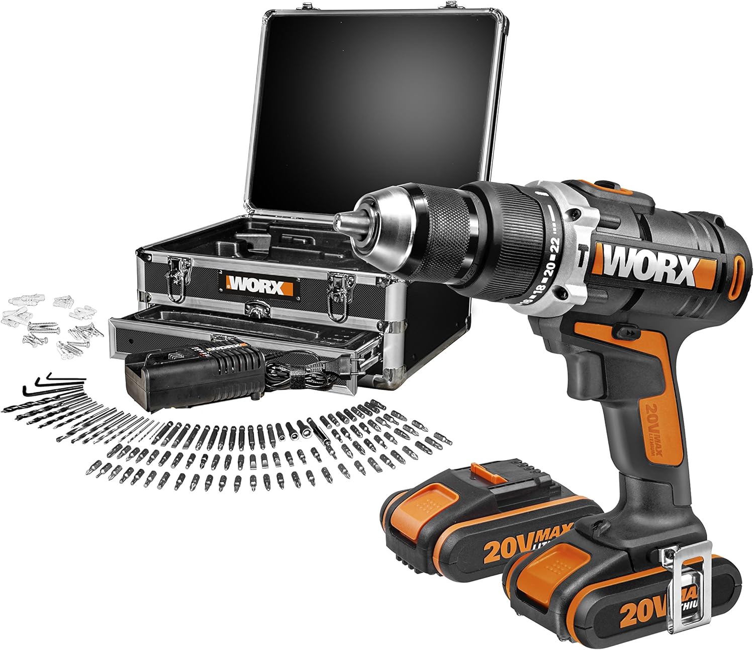 WORX WX372.2 20V Max Cordless Hammer Drill with Powershare Battery