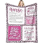 Guqklout Nurse Gifts for Women, Nurse Week Gifts, Xmas Nurses Practitioner Gift for Woman, Labor and Delivery Nurses Appreciation Gift, Nursing Student Present Blanket 60" x 50"