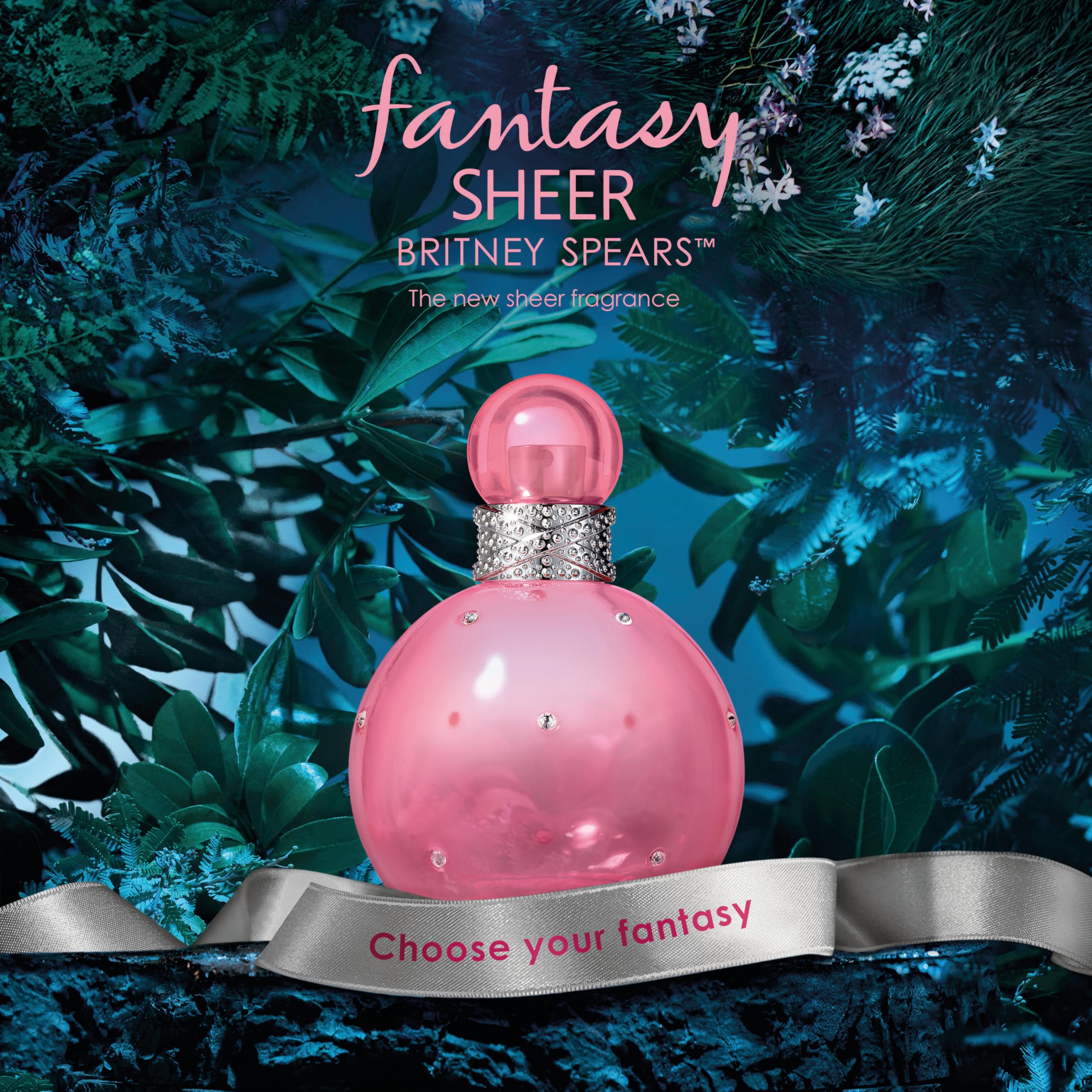 Britney Spears Fantasy Sheer Eau de Toilette Spray, Perfume for Women, 3.3 Fl Oz