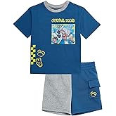 Disney Boys T-shirt and Shorts Outfit Set – Holographic T-Shirt & Matching Shorts Set, Mickey Mouse & Toy Story